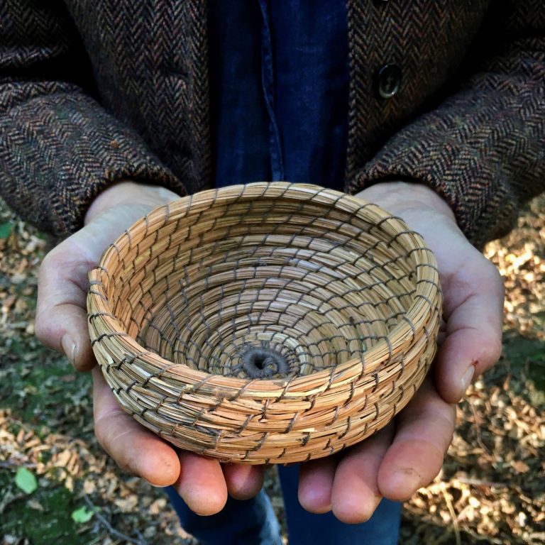 Pine needle baskets with Ruby Taylor