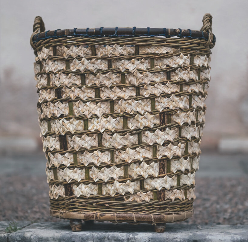 Hilary Burns and Veronica Main - This collaboration was inspired by Veronica’s desire to incorporate traditional plait patterns into a basket, just as plaits were incorporated into baskets in previous centuries.