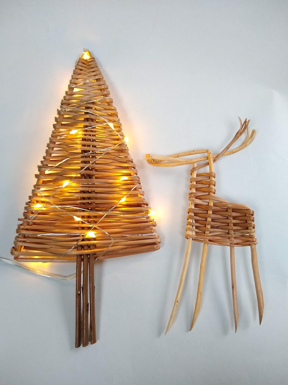 Basketry Christmas decorations