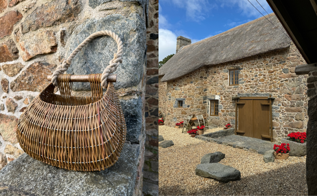 Ponier à cou basket making courses at Les Caches Farm, Guernsey