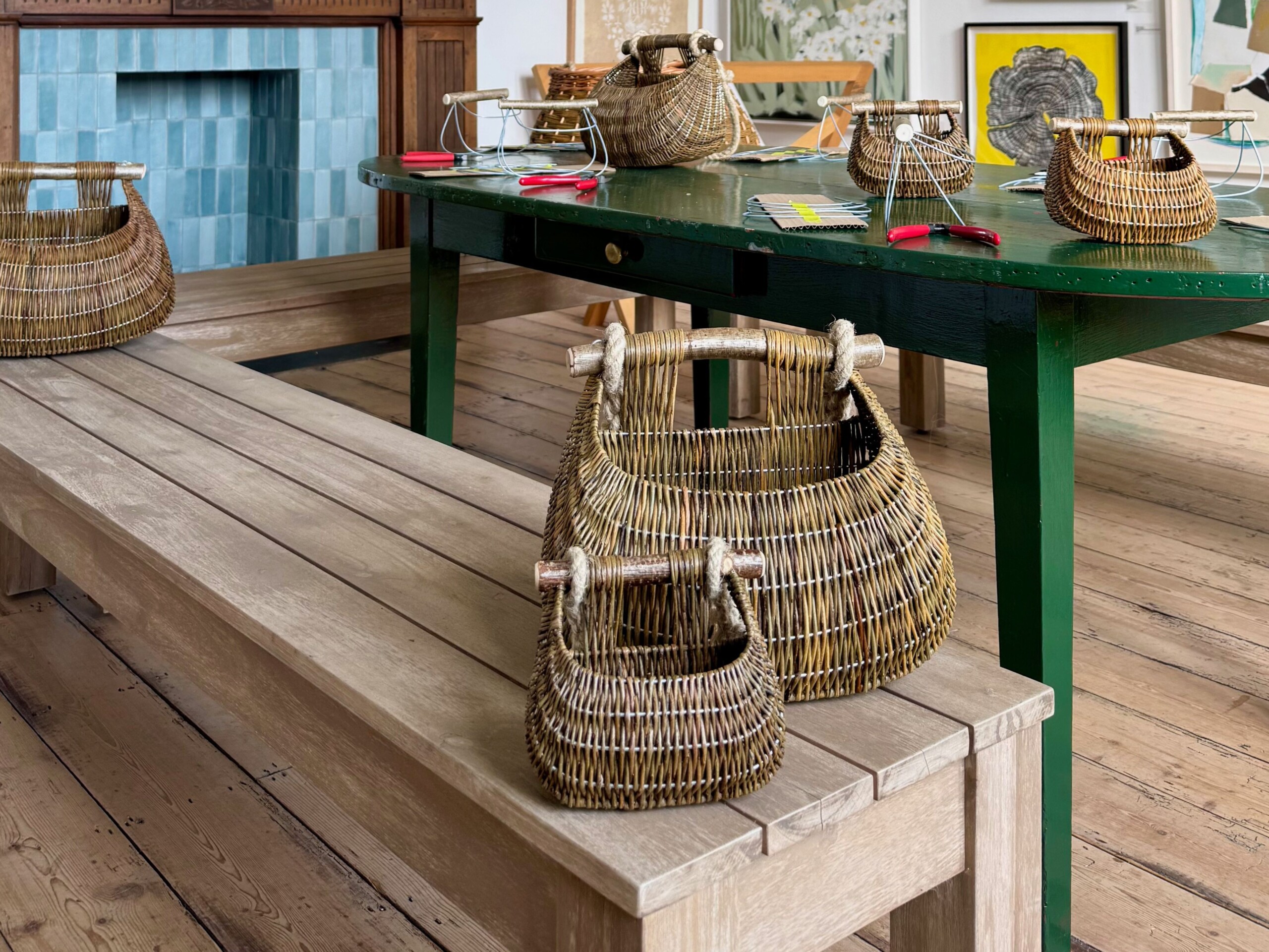 Mini Guernsey basket making workshop, at Meadow Stockbridge
