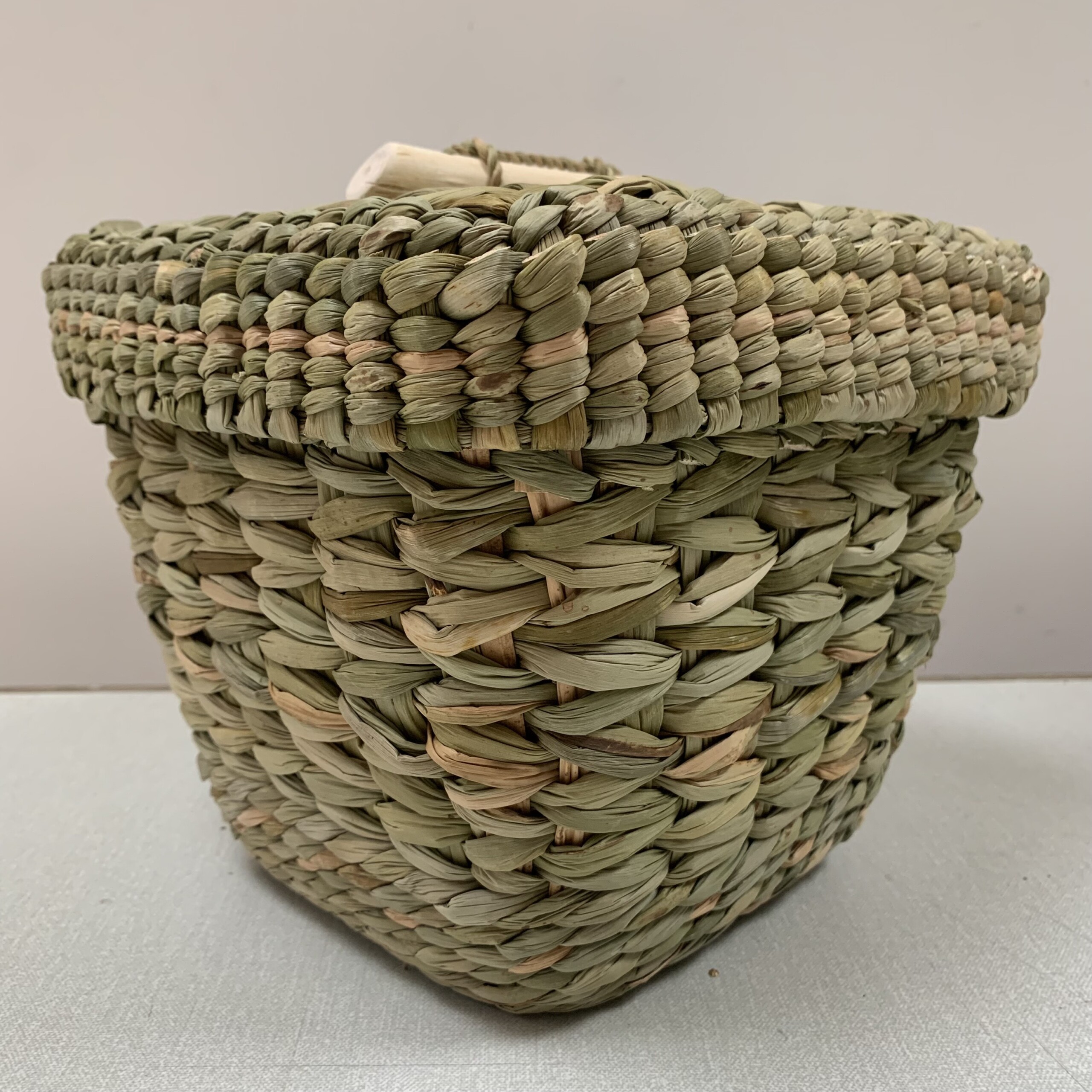 Square Lidded Basket with Soft Corners