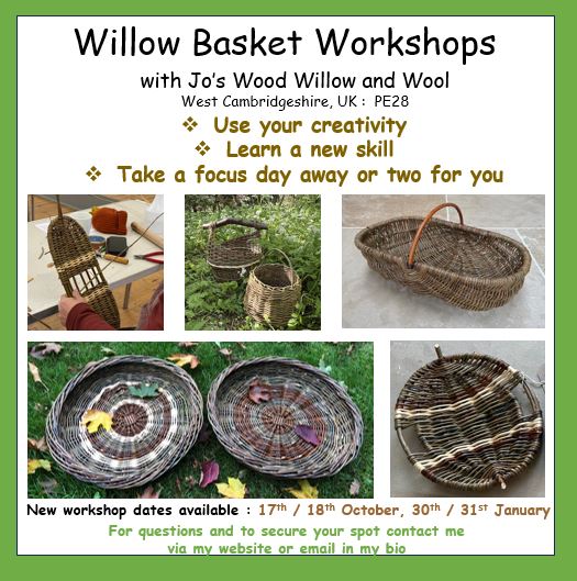 Willow Basket Workshops Cambridgeshire: Round baskets or Trays